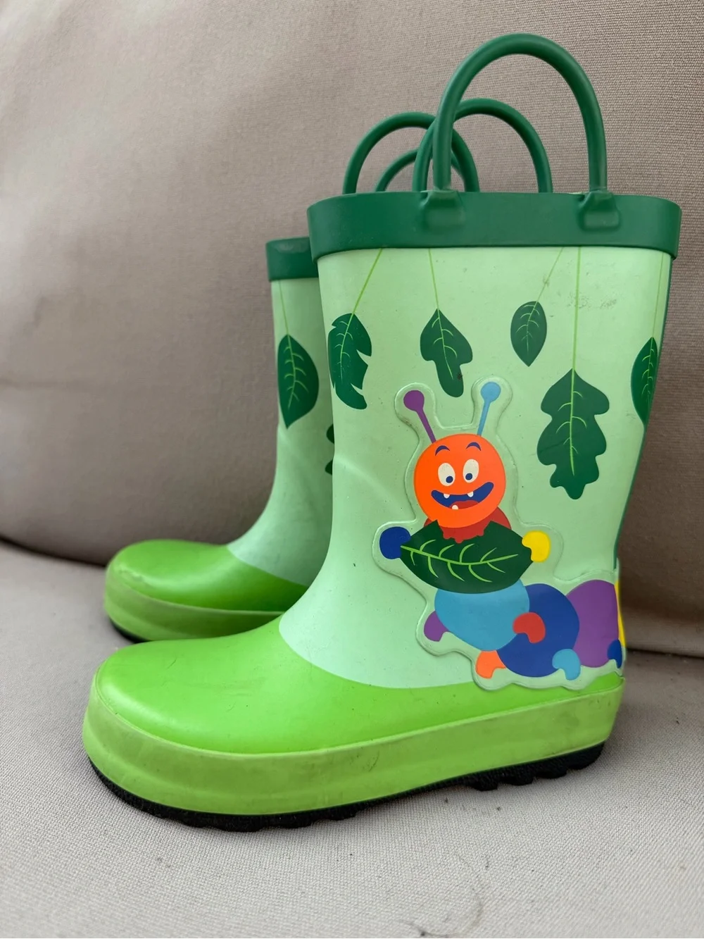 Target Green Kids Caterpillar Rain Boots